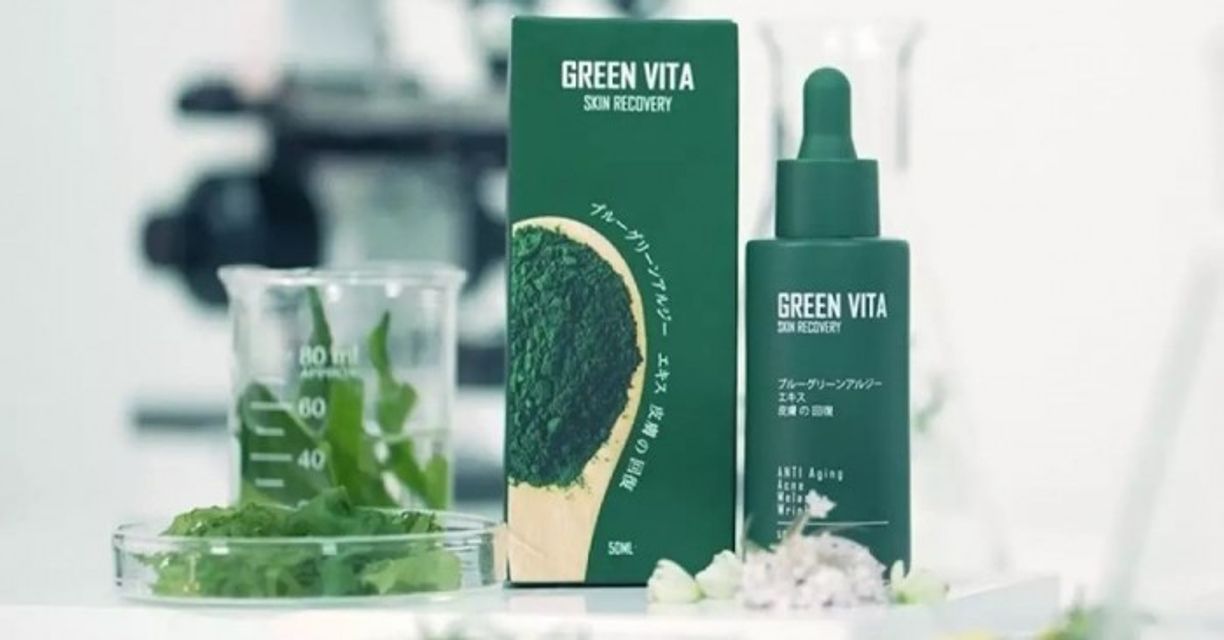 Serum si&ecirc;u vi tảo gi&uacute;p t&aacute;i sinh da Green Vita ch&iacute;nh h&atilde;ng 1